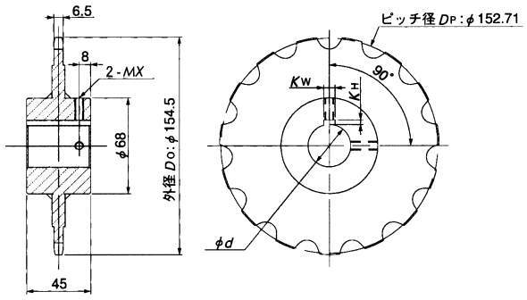 (株)椿本チエイン TPUSR形连锁用链轮